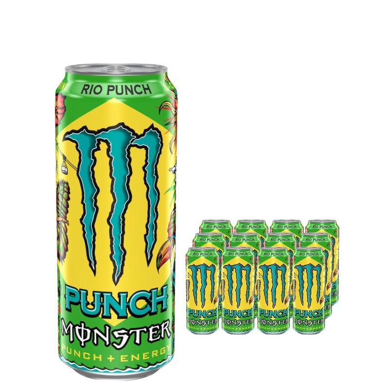 Monster Rio Punch Juice Energy Drink Can Multipack, 12 x 500 ml