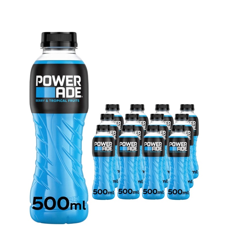 Powerade Berry & Tropical Sports Drink Multipack, 12 x 500 ml