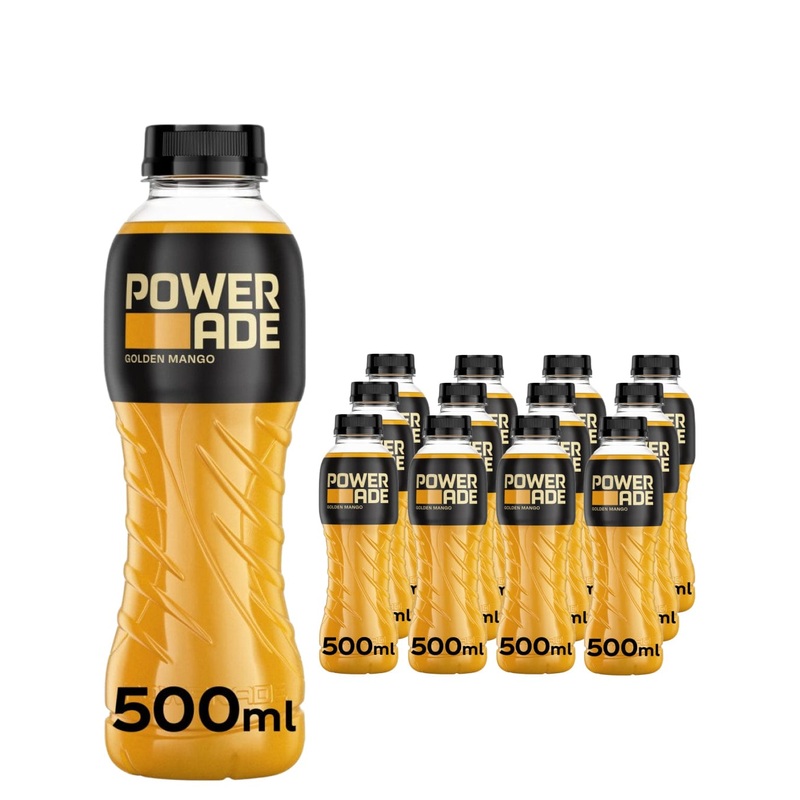 Powerade Golden Mango Sports Drink Multipack, 12 x 500 ml
