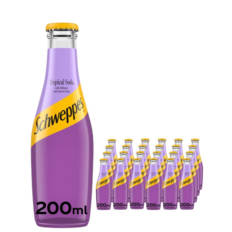 Schweppes Tropical Soda Multipack, 24 x 200 ml