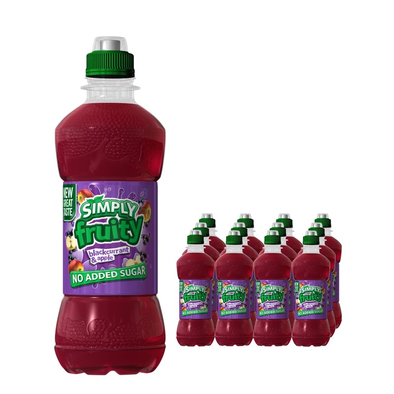 Simply Fruity Blackcurrant & Apple Juice Multipack, 12 x 330 ml