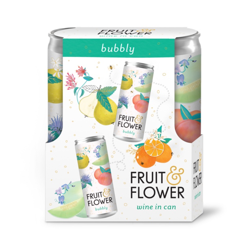 FRUIT&FLOWER BUBBLY CAN 12/2PK