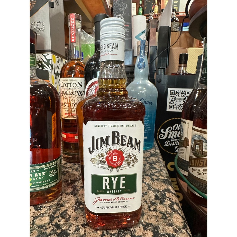 Jim Beam Straight Rye Whiskey 750ml