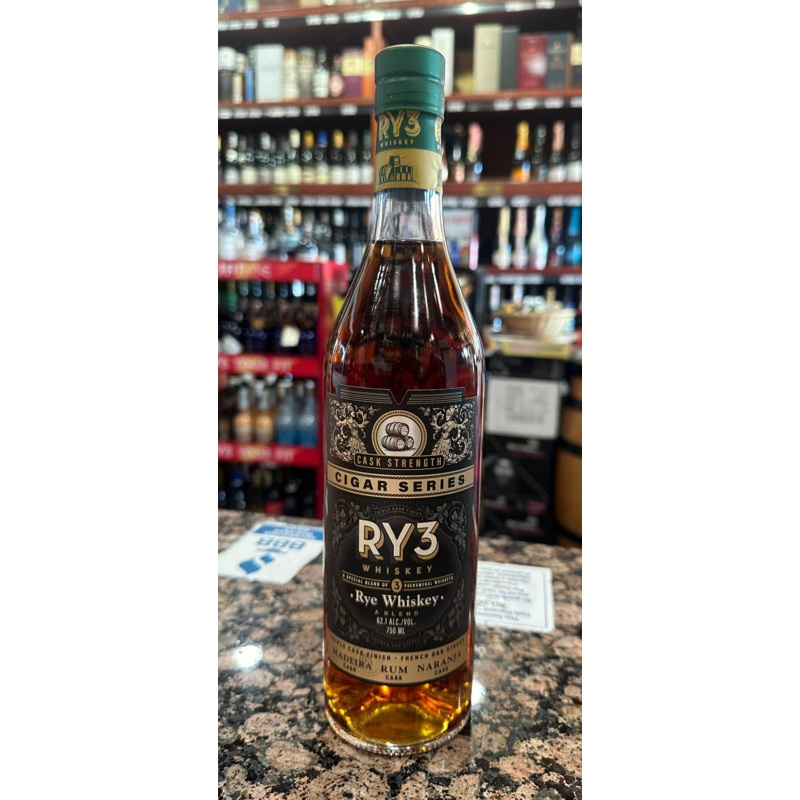 RY3 Cigar Series Cask Strength Rye Whiskey 750ml
