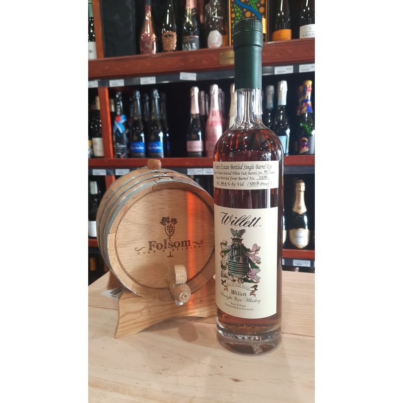 Willett Family Estate Bottled Single Barrel 10 Year Old Barrel No. 2326 Straight Rye Whiskey 750ml
