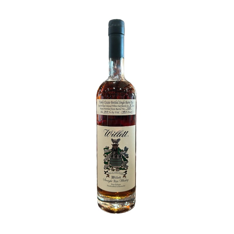 Willett Family Estate Bottled Single Barrel #2331 11 Year Old Kentucky Straight Rye Whiskey 750ml