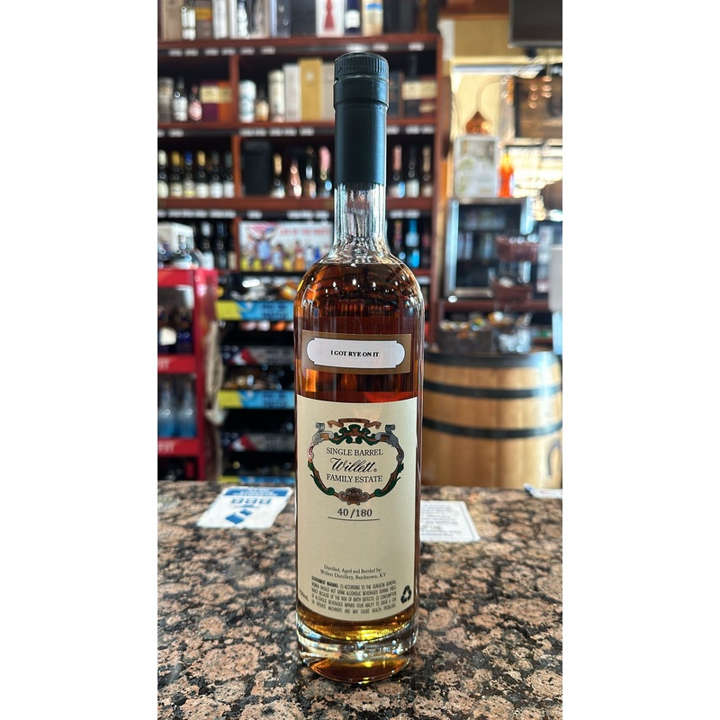 Willett Family Estate Bottled Single Barrel 7 Year Old Batch No. 2605 Straight Rye Whiskey 750ml