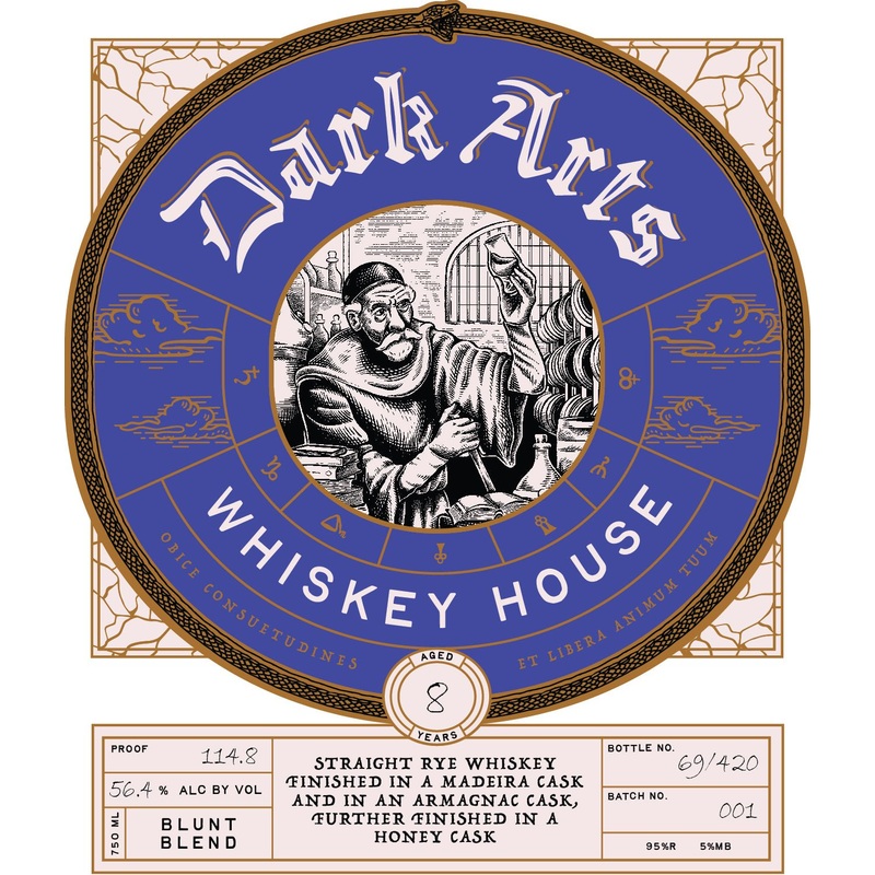 Dark Arts Whiskey House 8 Year Blunt Blend Rye Finished in Madeira, Armagnac & Honey Casks