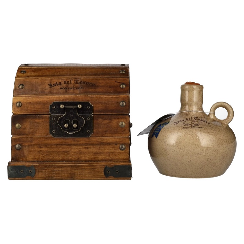 Santiago de Cuba Isla del Tesoro Ron de Cuba Extra Anejo Original 40% Vol. 0,7l in wooden box