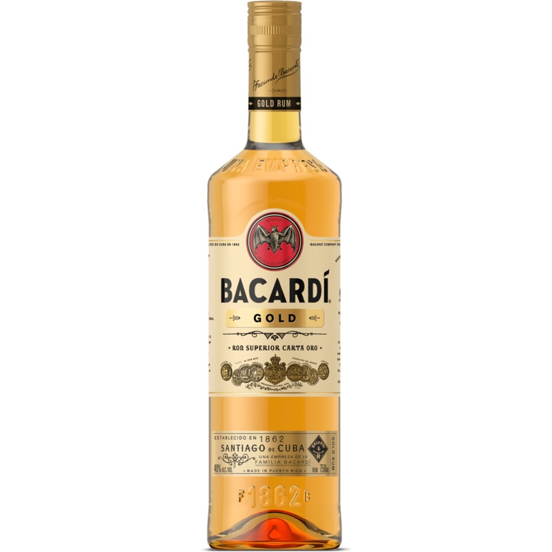 BACARDI RUM GOLD 750ML