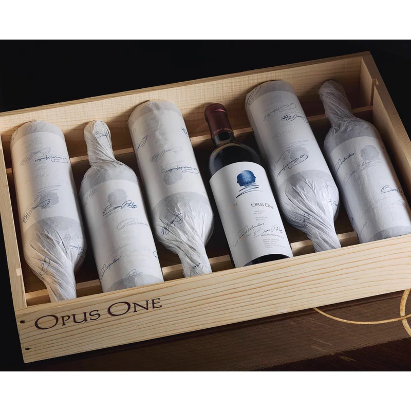 2021 Opus One Napa Valley Wooden Box 750ml Bundle 6-Pack