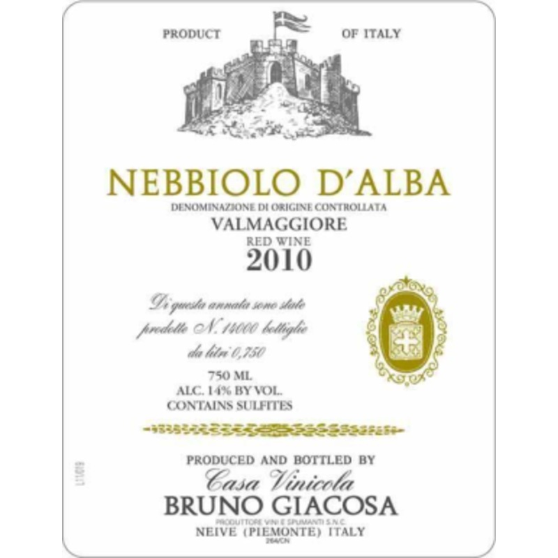 Bruno Giacosa 2019 B Giacosa Nebb Valmaggiore