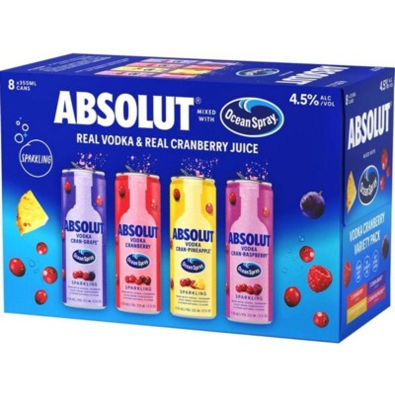 Absolut Ocean Spray Variety 8 Pack