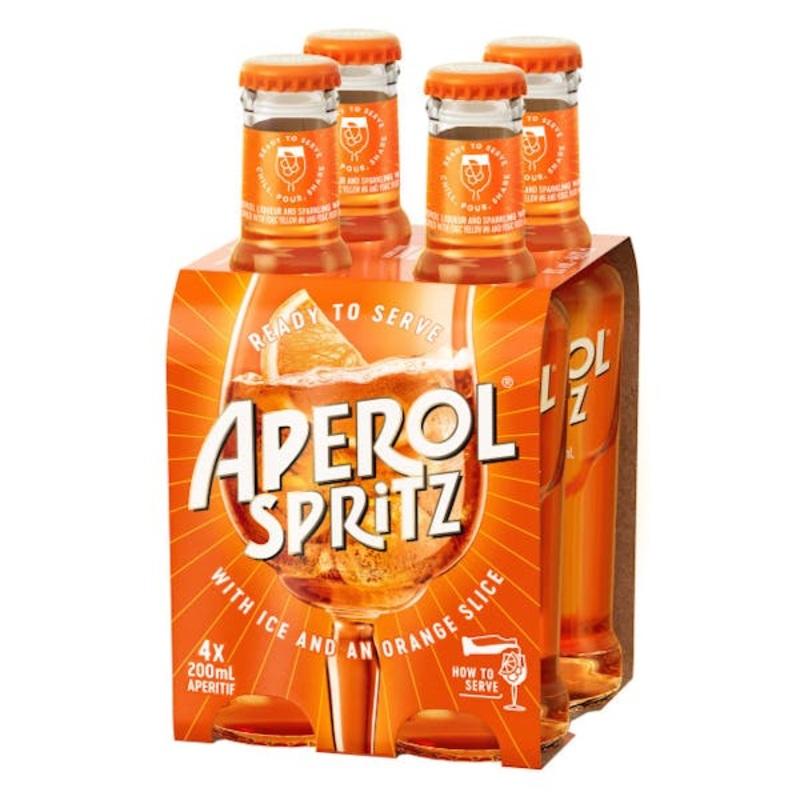 Aperol Spritz Ready to Serve 4 pack x 200ml