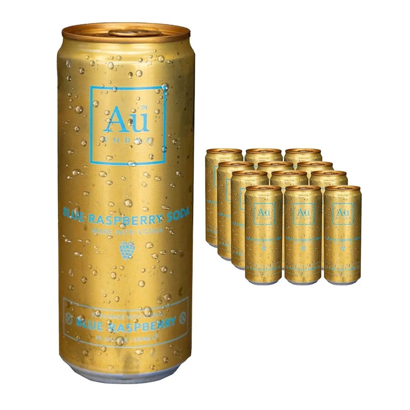 Au Vodka Blue Raspberry Premixed Cans Multipack, 12 x 330 ml