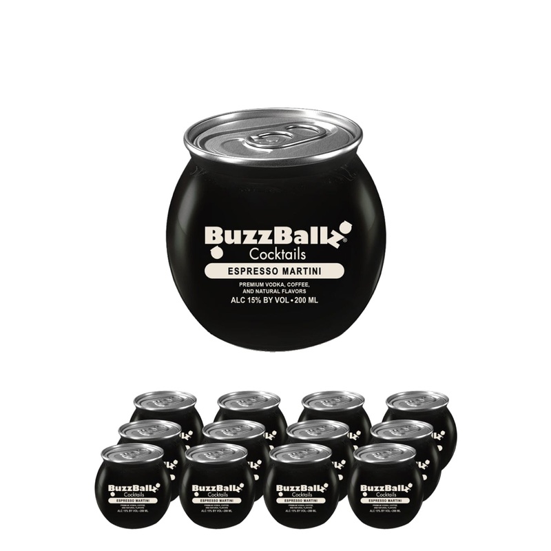 BuzzBallz Espresso Martini Cocktail Multipack, 12 x 200 ml
