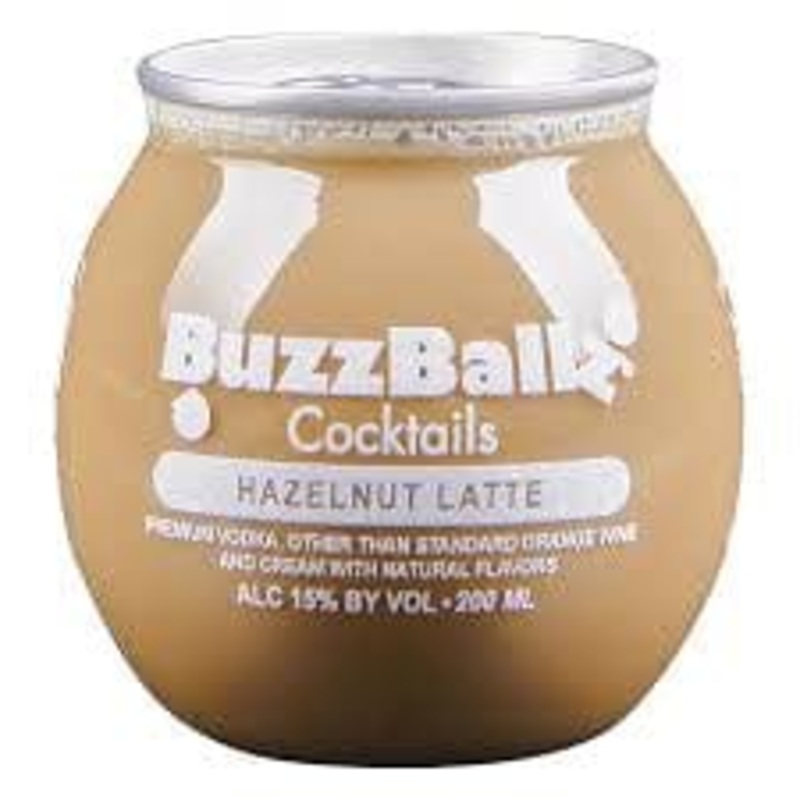 BUZZBALLZ HAZELNUT LATTE WINE COCKTAIL 187ML