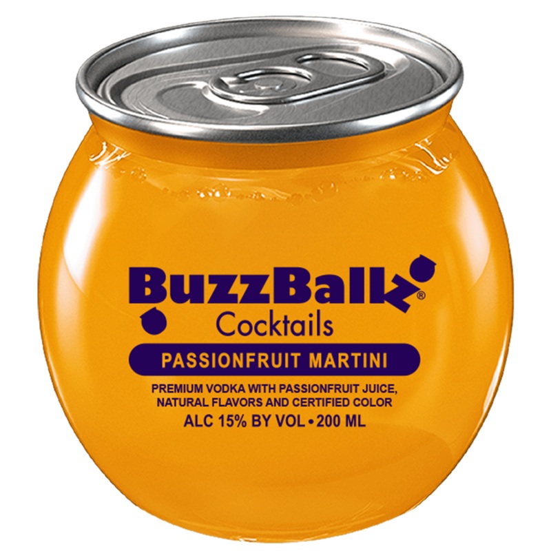 BUZZBALLZ PASSIONFRUIT MARTINI SPIRITS COCKTAIL 200ML