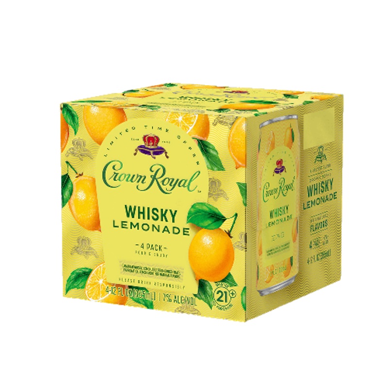 CROWN ROYAL RTD WHISKY LEMONADE 4PK