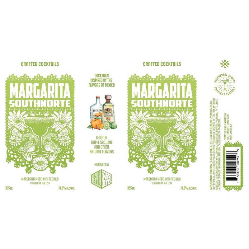 SouthNorte Margarita Canned Cocktail 4pk