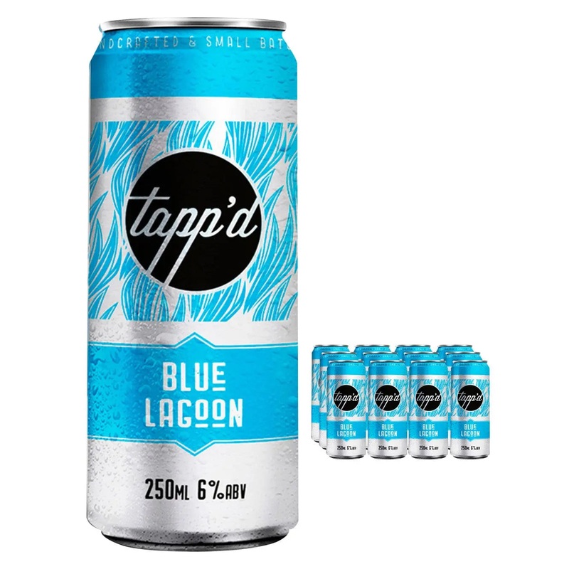 Tapp'd Blue Lagoon Premixed Cans Multipack, 12 x 250 ml