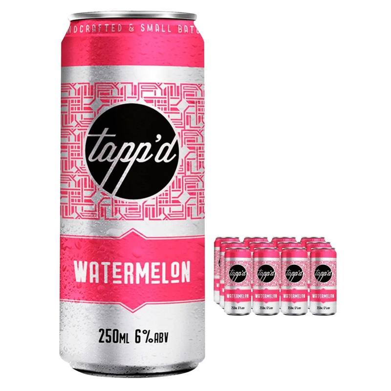 Tapp'd Watermelon Premixed Cans Multipack, 12 x 250 ml