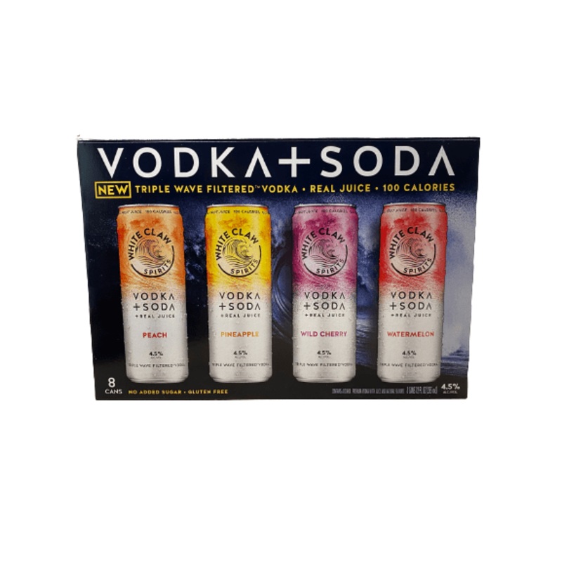 WHITE CLAW VODKA SODA VARIETY 8PK C/O