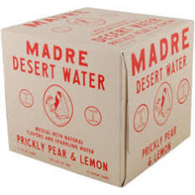 Madre Desert Water Mezcal With Natural Flavours And Sparkling Water  Prickly Pear And Lemon 12oz 4pack