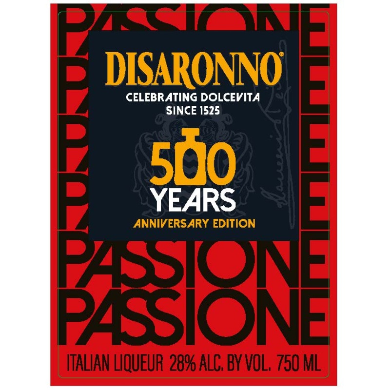 Disaronno 500 Years Anniversary Edition Amaretto Liqueur Passione Bottle