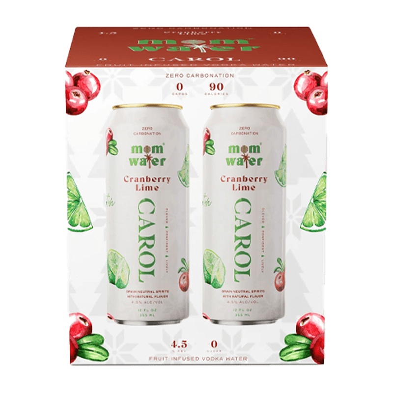 Mom Water Carol - Cranberry Lime Cocktail 12.oz 4 Pack