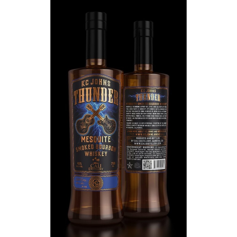 KC Johns Thunder Bourbon Whiskey with Smoked Mesquite