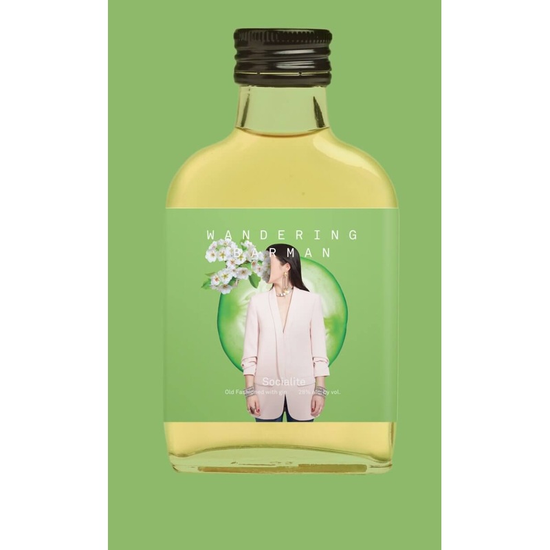 Wandering Barman Socialite- Cucumber Gin Old Fashioned 100ml