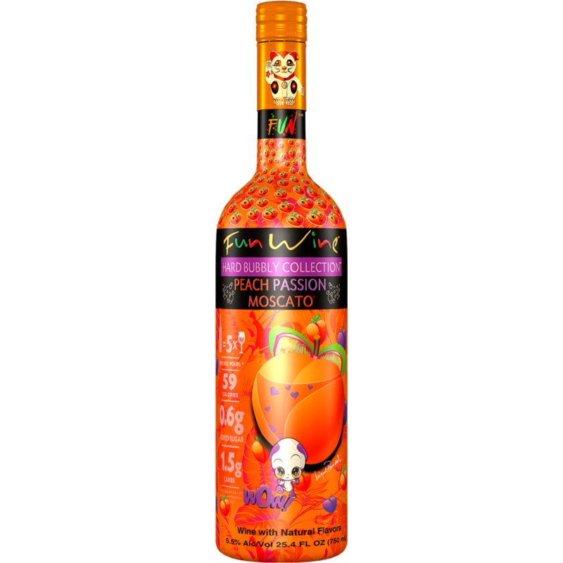 Fun Wine Hard Bubbly Collection Peach Passion Moscato