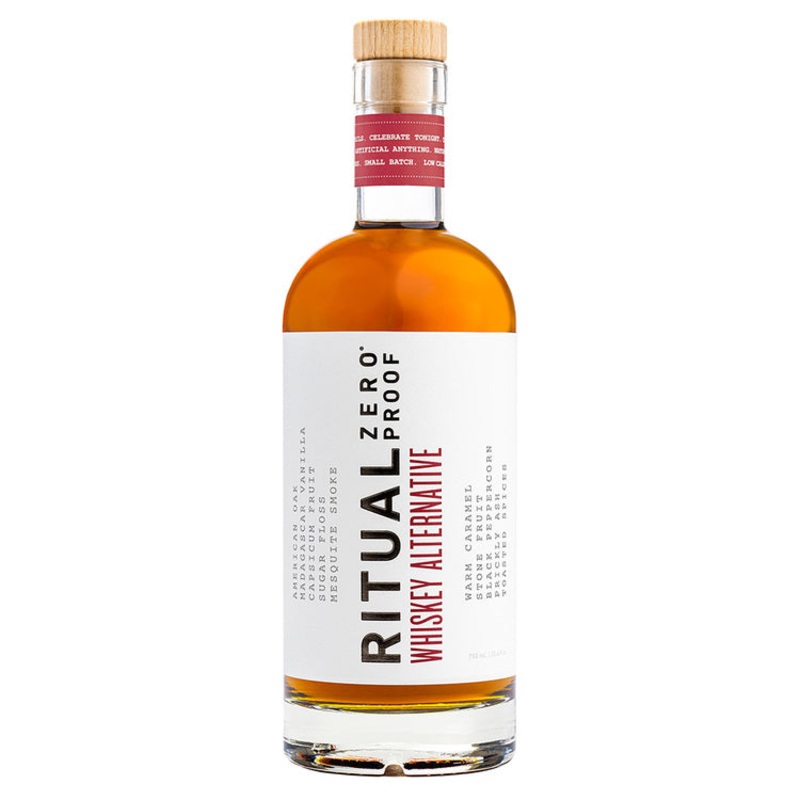 RITUAL ZERO PROOF WHISKEY ALTERNATIVE NON-ALCOHOLIC SPIRIT 750ML
