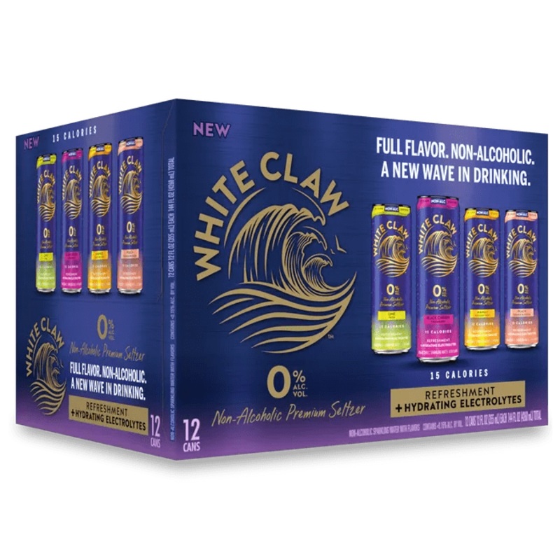 WHITE CLAW 0% VARIETY NA 12PK