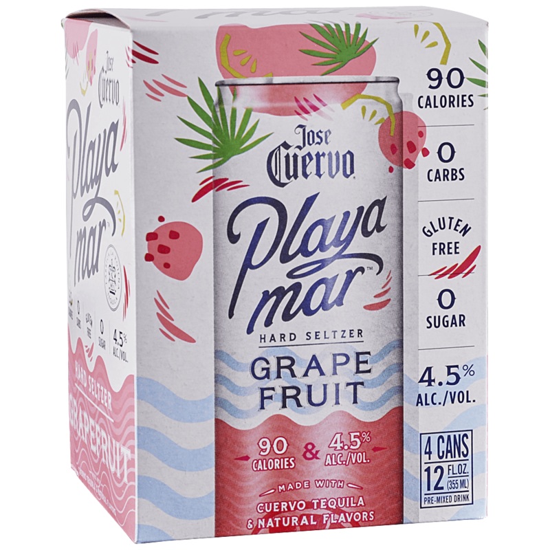 JOSE CUERVO PLAYAMAR HARD SELTZER GRAPEFRUIT 4PK C/O