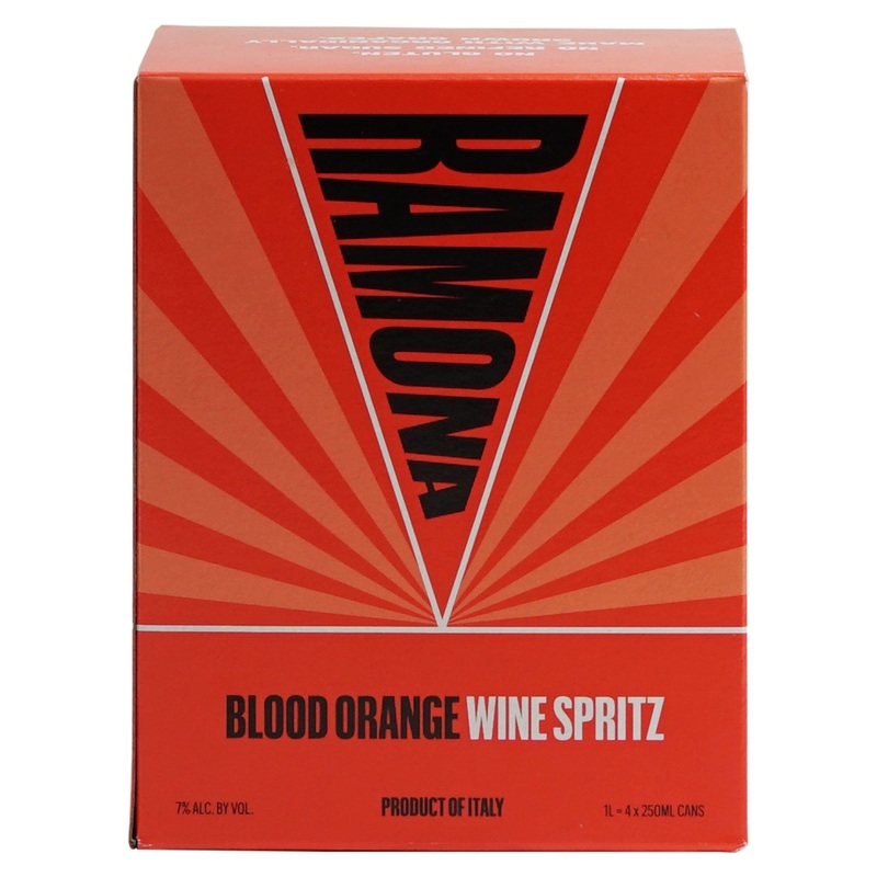 RAMONA BLOOD ORANGE WINE SPRITZ 4PK C/O