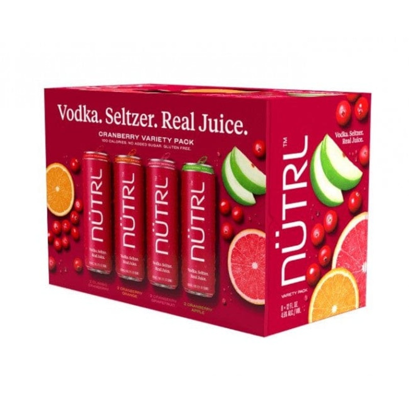 NUTRL VODKA SELTZER CRANBERRY VARIETY 8PK