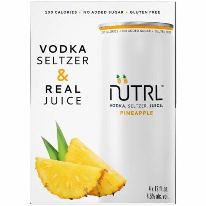 NUTRL VODKA SELTZER PINEAPPLE 4PK