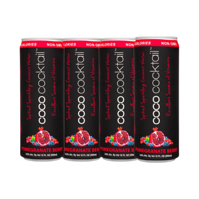 Coco Cocktail Pomegranate Berry 12oz 4-Pack Can