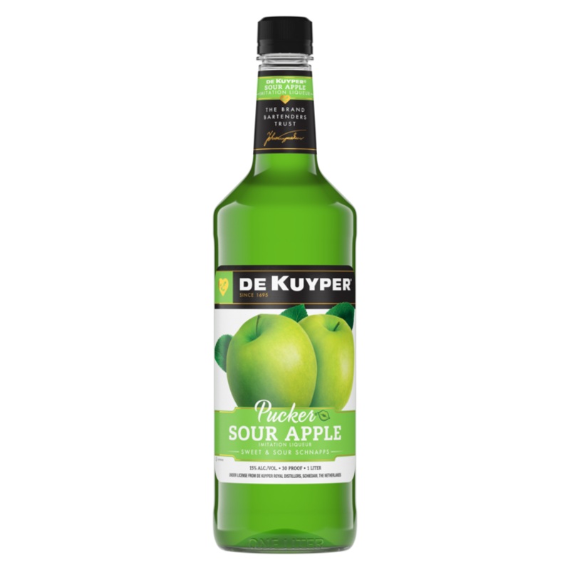 DEKUYPER PUCKER SOUR APPLE SCHN 30