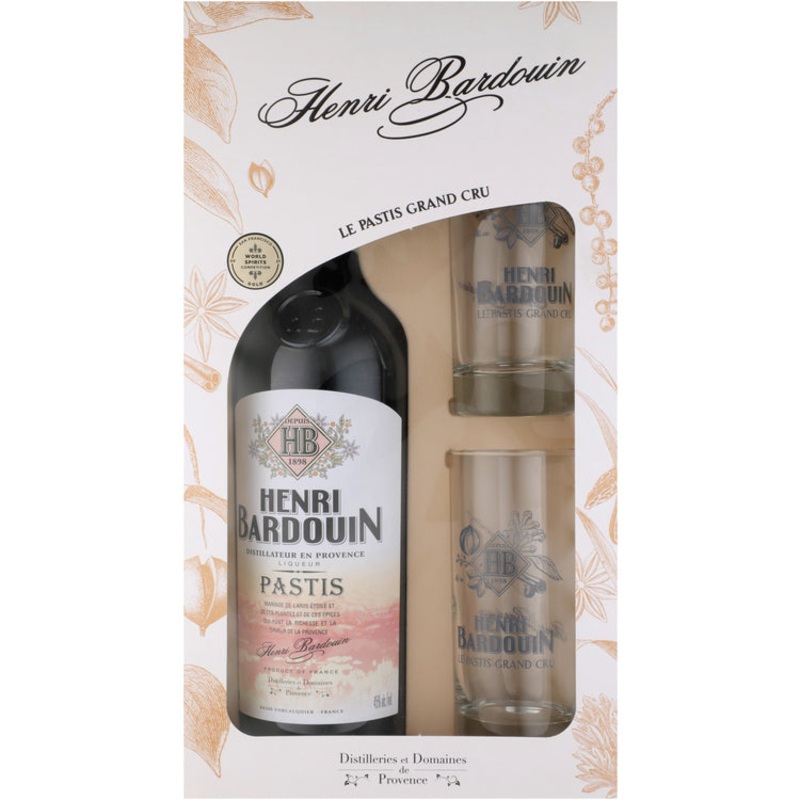 H BARDOUIN PASTIS LIQ W/GLASS 90