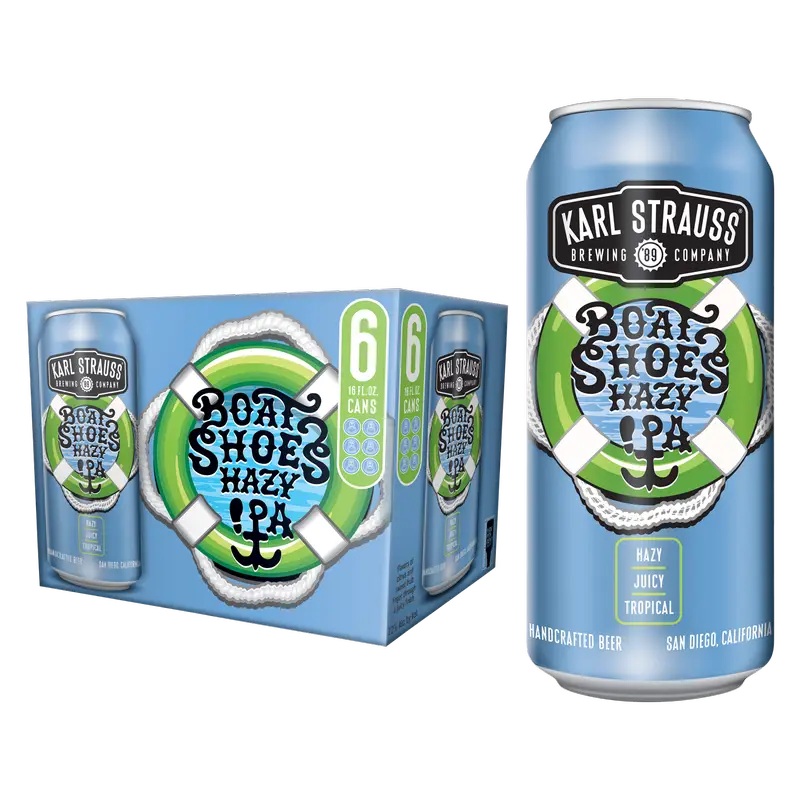 Karl Strauss Boat Shoes Hazy Ipa 16oz 6 Pack Cans