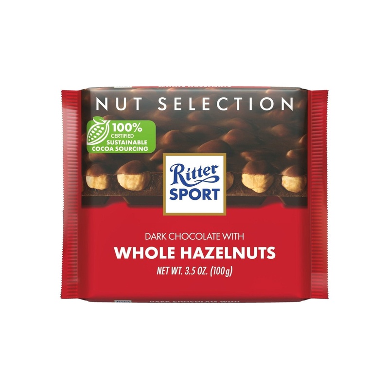 RITTER SPORT Dark Chocolate Whole Hazelnuts