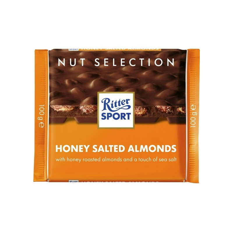RITTER SPORT Milk Chocolate Honey Sea-Salt Almonds