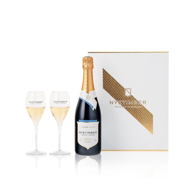 Nyetimber Classic Cuvee and Flutes Gift Box, 75 cl