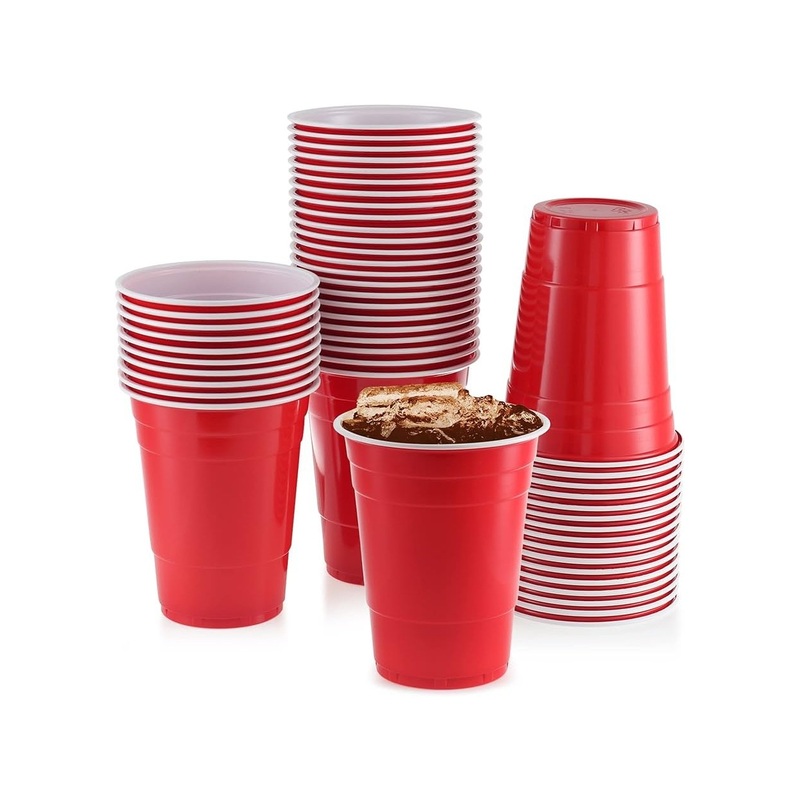 1oz Red Plastic Cups 50ct