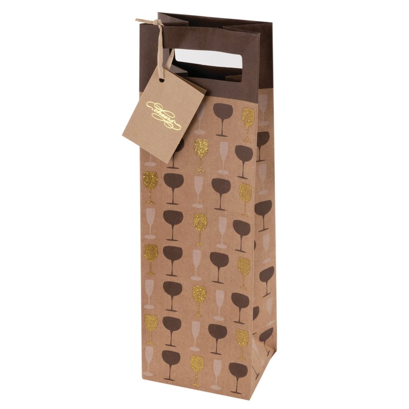 CAKEWALK Raise Your Glass Bottle Gift Bag