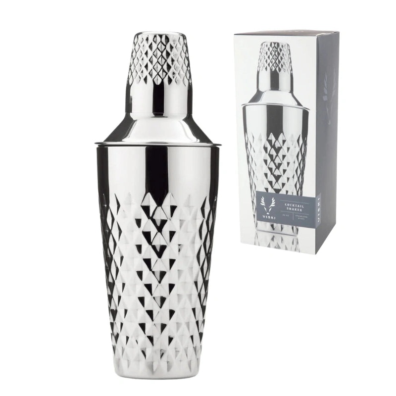 Irving Faceted Cocktail Shaker in Stainless Steel by Viski