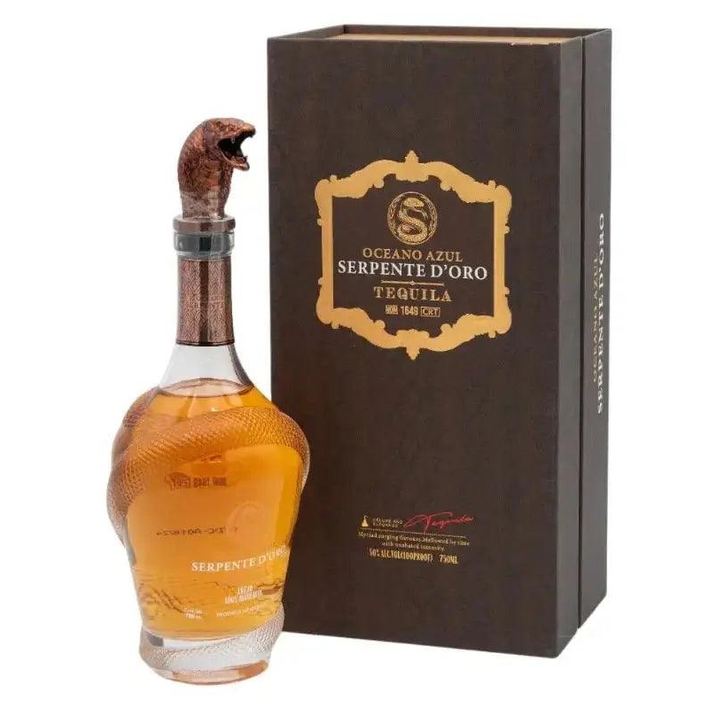 Oceano Azul Serpente D'Oro Tequila Aejo 750mL